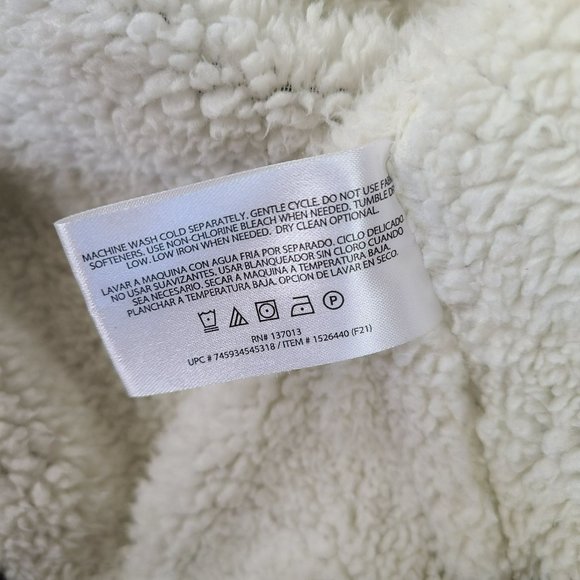 Orvis Sweater Men Sz MED 1/4 Zip Brown Waffle Knit Sherpa Lined Pullover - Picture 7 of 7